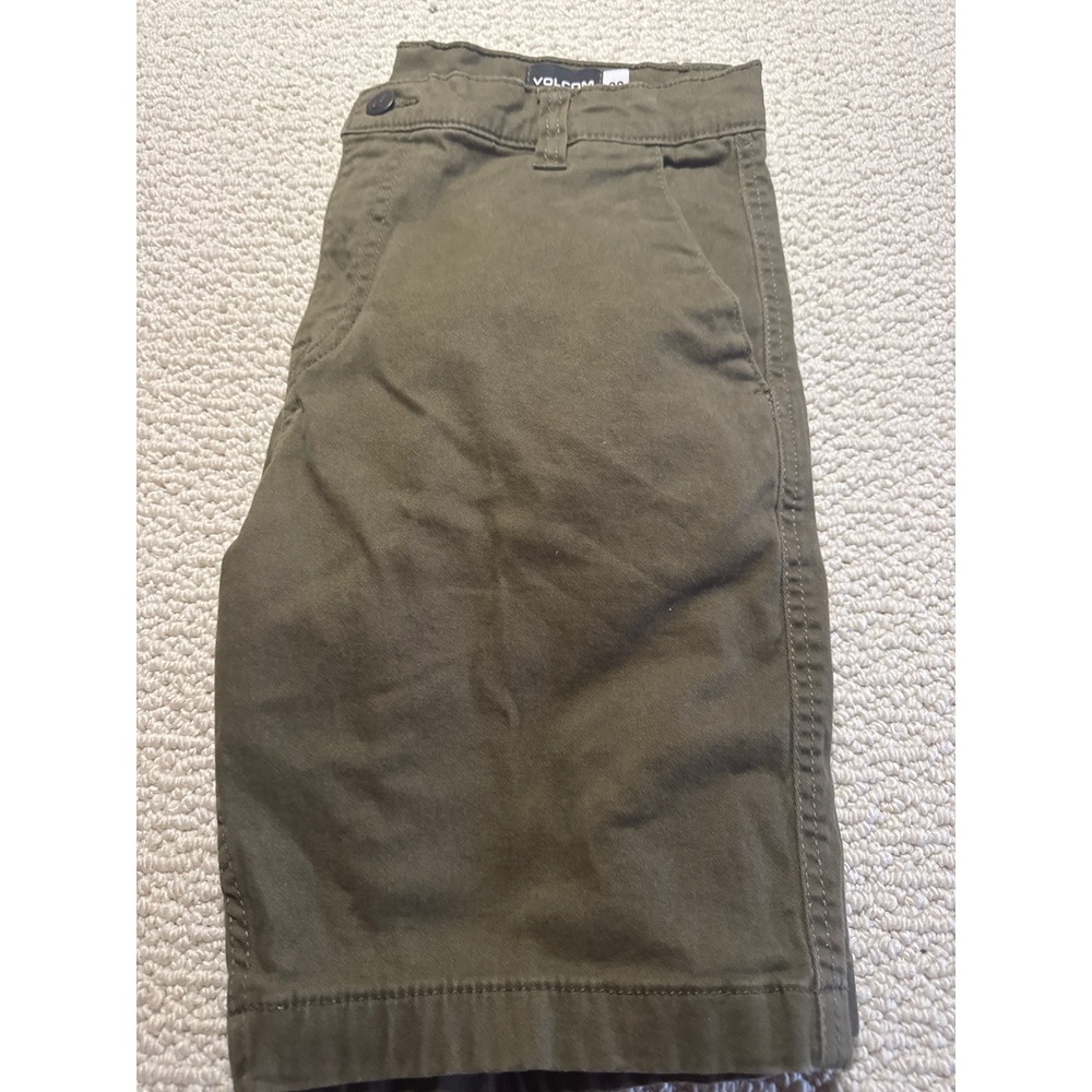 Volcom Chino Shorts Olive Green 30 Mens Skate Surf Casual Outdoor Summer Gear